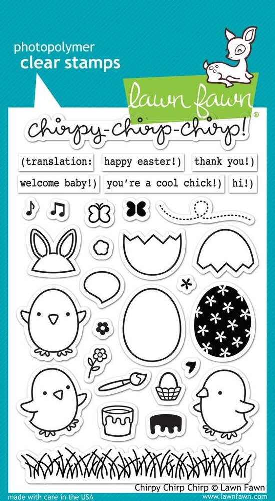 Lawn Fawn Chirpy Chirp Chirp Clear Stamps (LF1046) Lawn Fawn Chirpy Chirp Chirp Clear Stamps (LF1046)