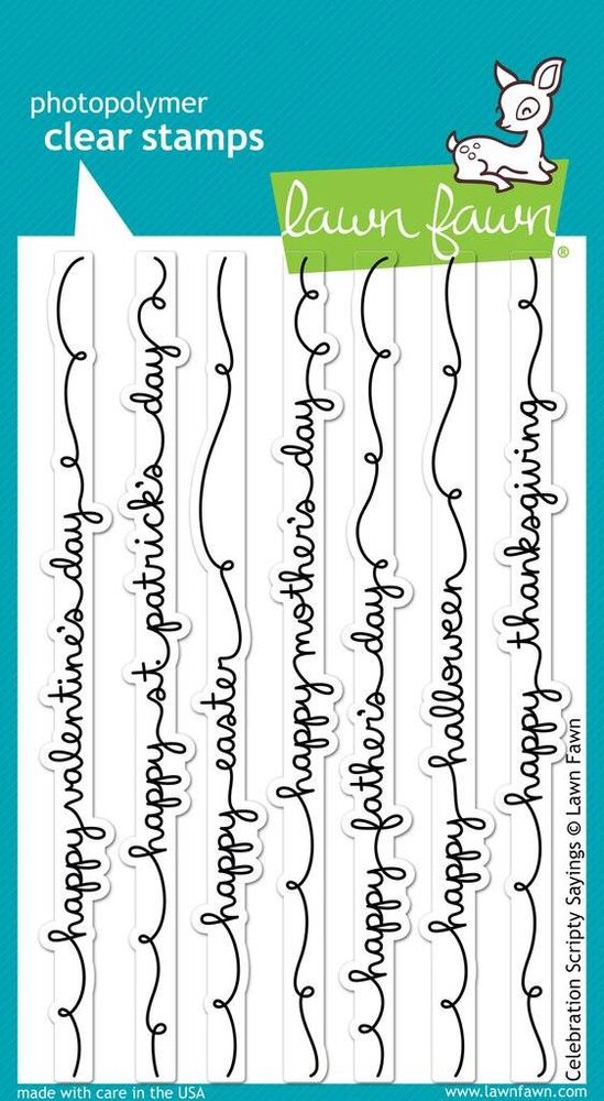 Lawn Fawn Celebration Scripty Sayings Clear Stamps (LF1059) Lawn Fawn Celebration Scripty Sayings Clear Stamps (LF1059)