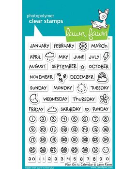 Lawn Fawn Plan on It Calendar Stamps