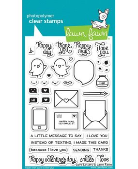 Lawn Fawn Love Letters Clear Stamps (LF1292) Lawn Fawn Love Letters Clear Stamps (LF1292)