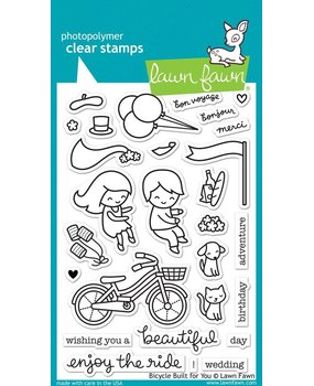 Lawn Fawn Bicycle Built For You Clear Stamps (LF1323) Lawn Fawn Bicycle Built For You Clear Stamps (LF1323)