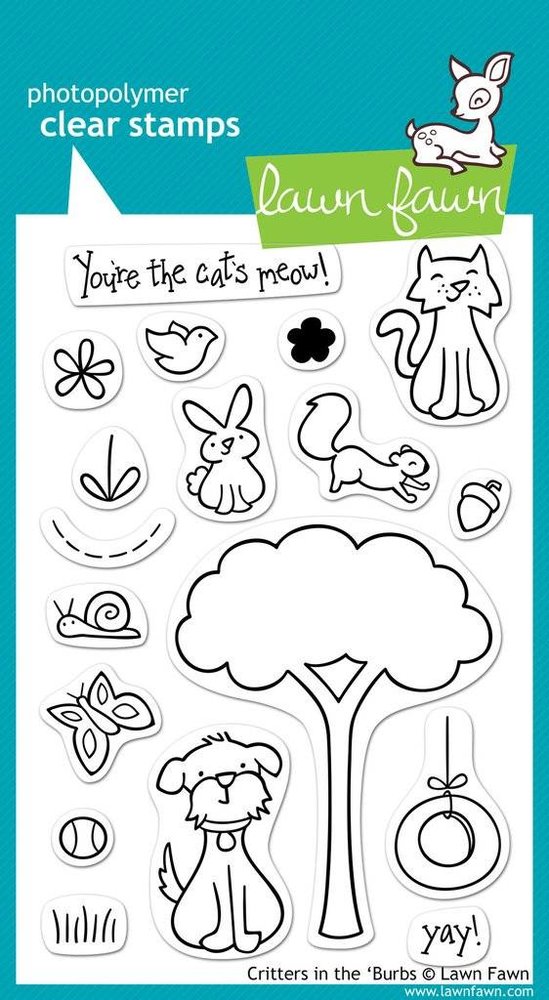 Lawn Fawn Critters In the 'Burbs Clear Stamps (LF310)