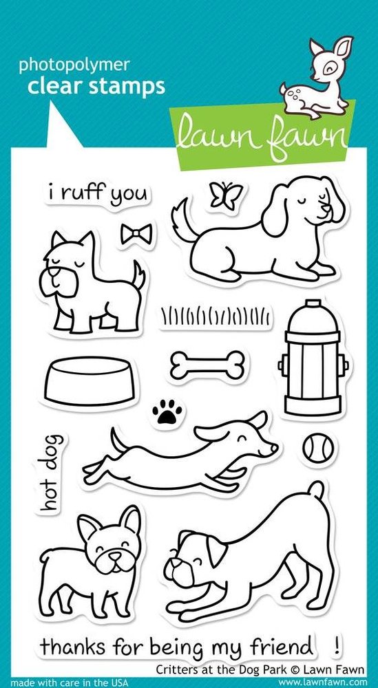 Lawn Fawn Critters At The Dog Park Clear Stamps (LF515) Lawn Fawn Critters At The Dog Park Clear Stamps (LF515)