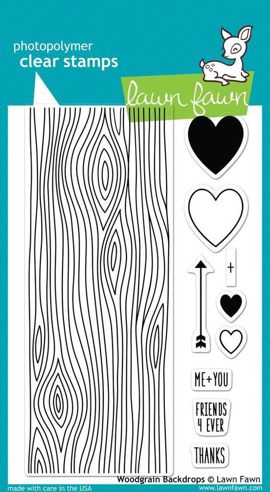 Lawn Fawn Woodgrain Backdrops Clear Stamps (LF560)