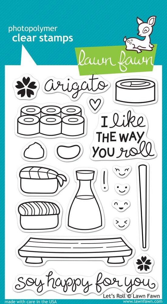 Lawn Fawn Let's Roll Clear Stamps (LF606)