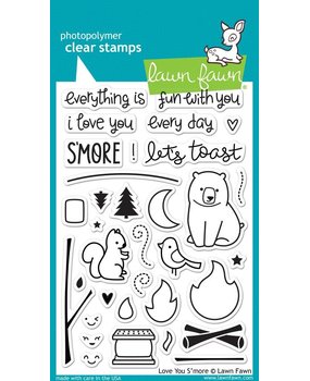 Lawn Fawn Love You S'more Clear Stamps (LF671)