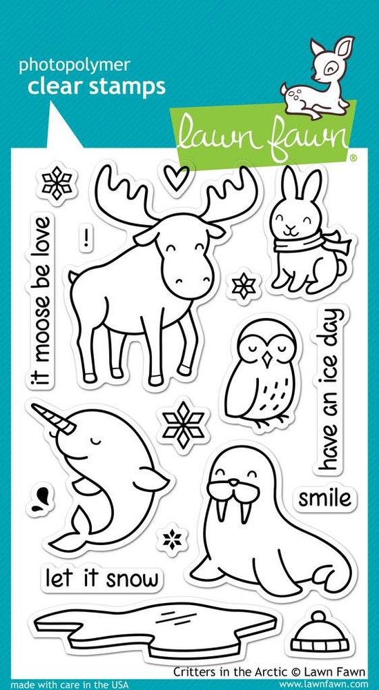 Lawn Fawn Critters In The Arctic Clear Stamps (LF708)