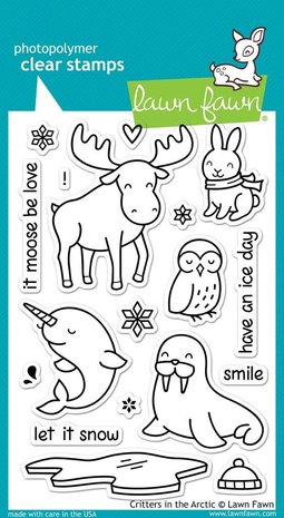 Lawn Fawn Critters In The Arctic Clear Stamps (LF708)