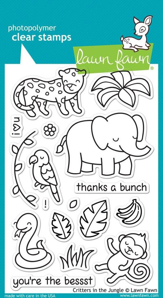 Lawn Fawn Critters In The Jungle Clear Stamps (LF803) Lawn Fawn Critters In The Jungle Clear Stamps (LF803)