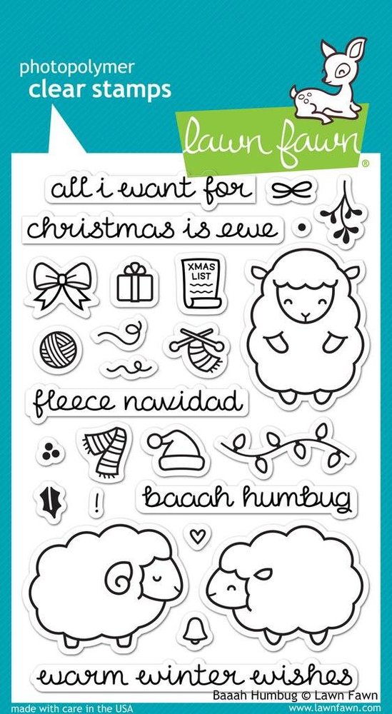 Lawn Fawn Baaah Humbug Clear Stamps (LF939)
