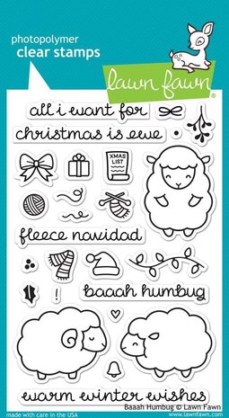 Lawn Fawn Baaah Humbug Clear Stamps (LF939)