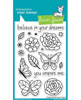 Lawn Fawn Flutter By Clear Stamps Clear Stamps (LF383) Lawn Fawn Flutter By Clear Stamps Clear Stamps (LF383)