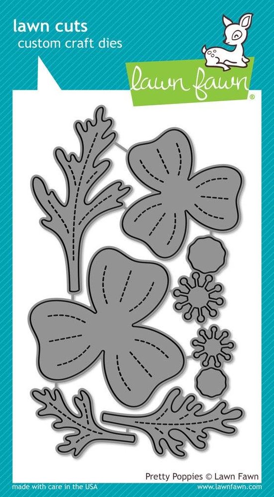 Lawn Fawn Pretty Poppies Dies (LF1434)
