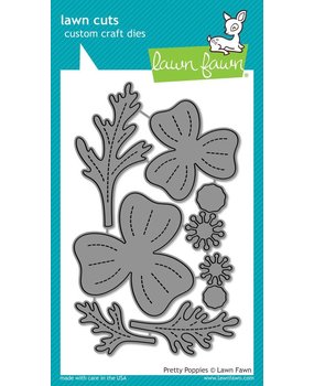 Lawn Fawn Pretty Poppies Dies (LF1434)