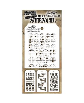 Stampers Anonymous Tim Holtz Mini Layering Stencil Set 29 (THMST029)