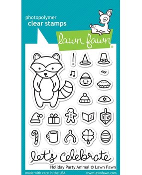 Lawn Fawn Holiday Party Animal Clear Stamps (LF934)