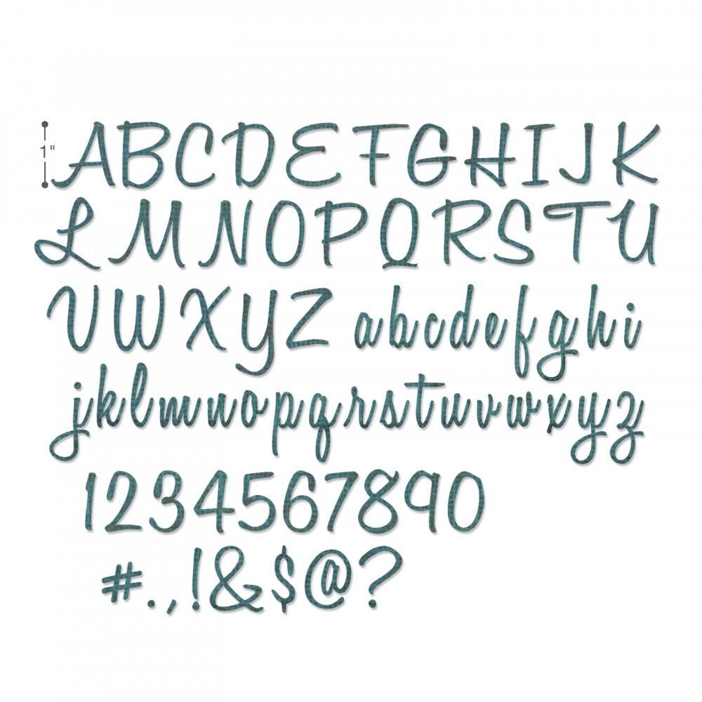 Sizzix Thinlits Alterations Alphanumeric Script Ti Tall (662228)