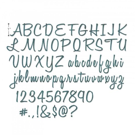 Sizzix Thinlits Alterations Alphanumeric Script Ti Tall (662228)