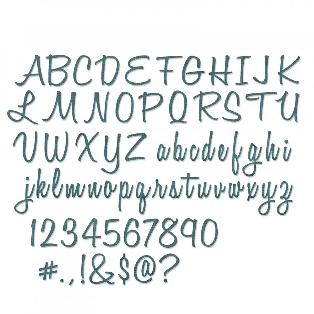 Sizzix Thinlits Alterations Alphanumeric Script Ti Tall (662228)