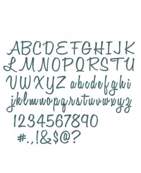 Sizzix Thinlits Alterations Alphanumeric Script Ti Tall (662228)