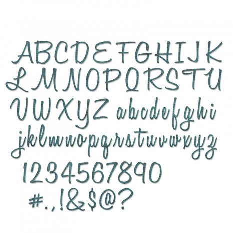 Sizzix Thinlits Alterations Alphanumeric Script Ti Tall (662228)