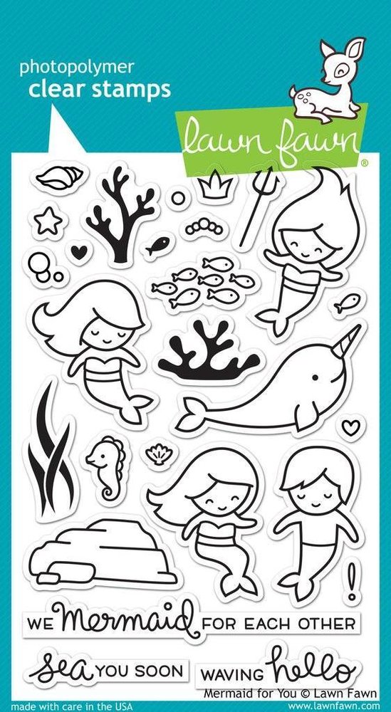 Lawn Fawn Mermaid For You Clear Stamps (LF1167) Lawn Fawn Mermaid For You Clear Stamps (LF1167)