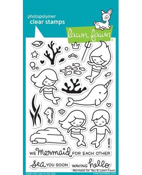 Lawn Fawn Mermaid For You Clear Stamps (LF1167)