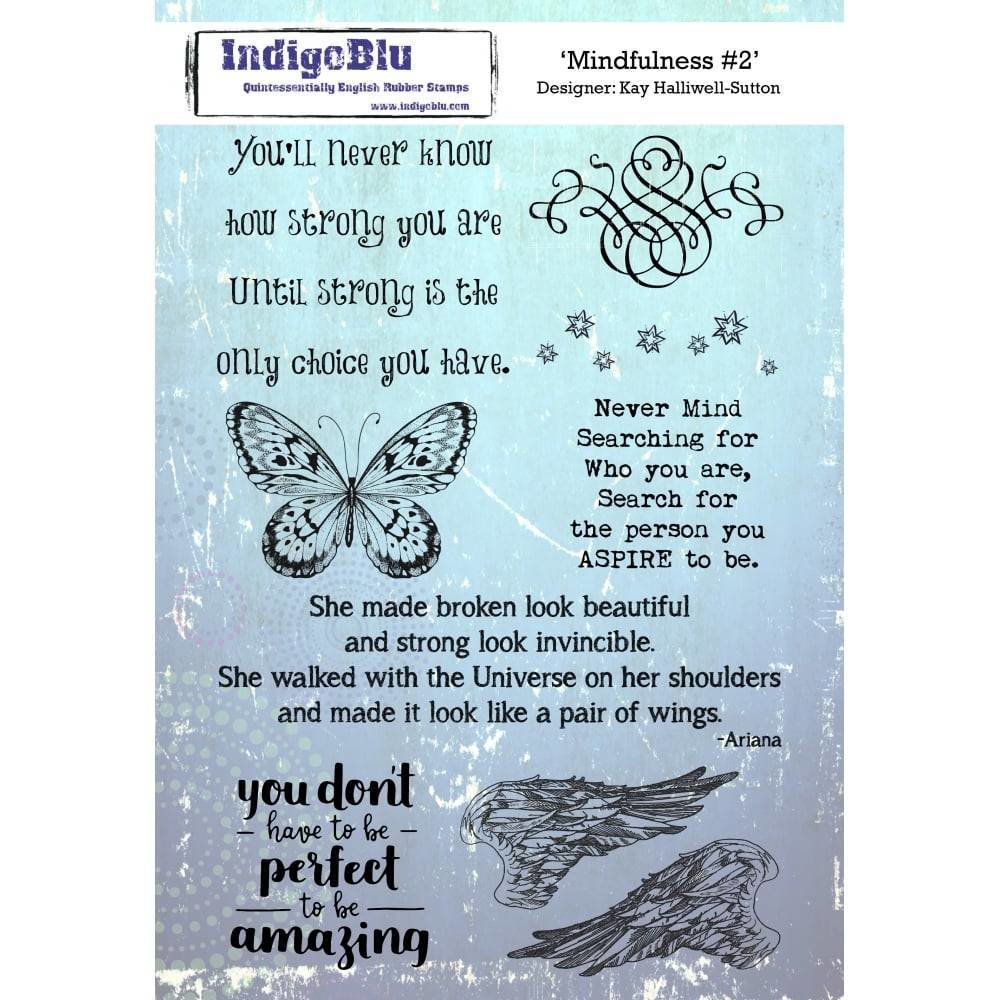 IndigoBlu Mindfulness #2 A5 Rubber Stamp (IND0355) IndigoBlu Mindfulness #2 A5 Rubber Stamp (IND0355)