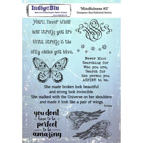 IndigoBlu Mindfulness #2 A5 Rubber Stamp (IND0355) IndigoBlu Mindfulness #2 A5 Rubber Stamp (IND0355)
