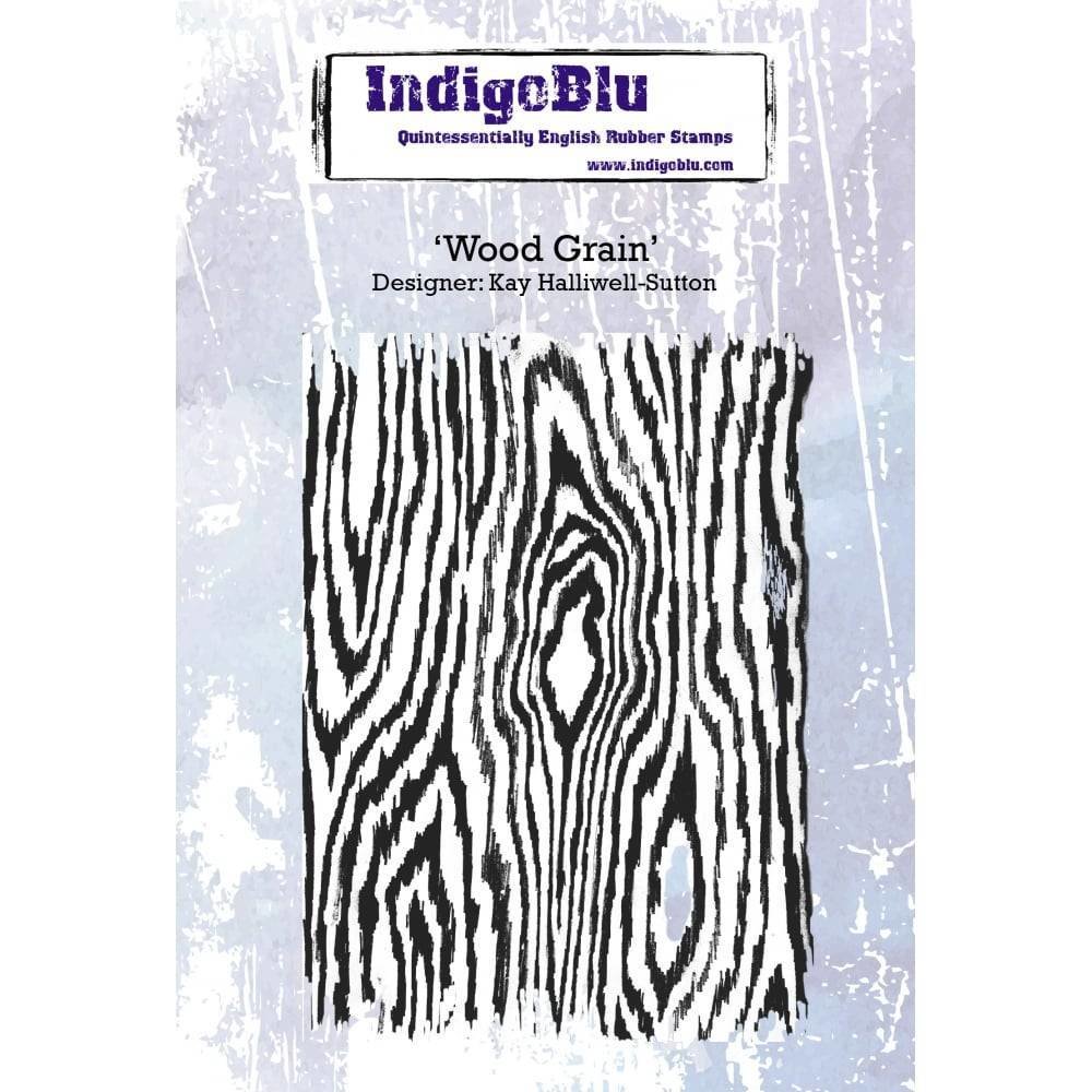 IndigoBlu Wood Grain A6 Rubber Stamp (IND0356)