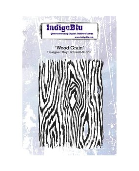 IndigoBlu Wood Grain A6 Rubber Stamp (IND0356)