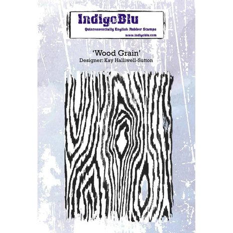 IndigoBlu Wood Grain A6 Rubber Stamp (IND0356)