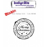 IndigoBlu Merry Christmas Circle Mounted A7 Rubber Stamps (IND0116)