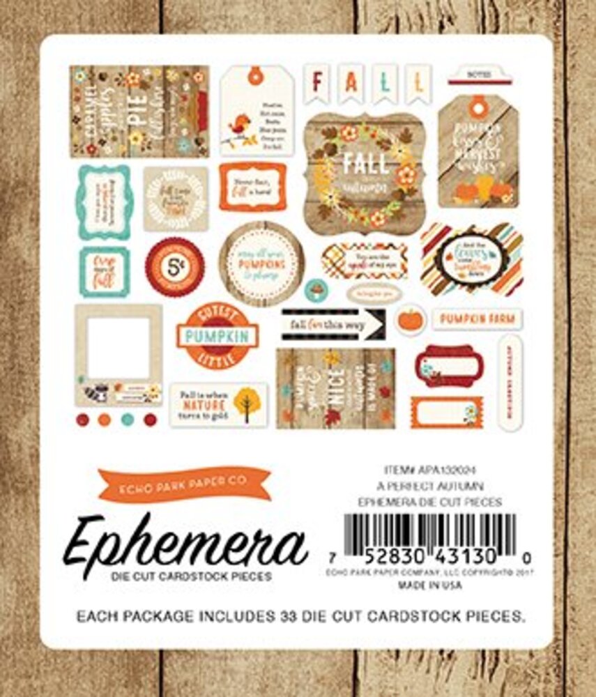 Carta Bella A Perfect Autumn Ephemera (APA132024) Carta Bella A Perfect Autumn Ephemera (APA132024)