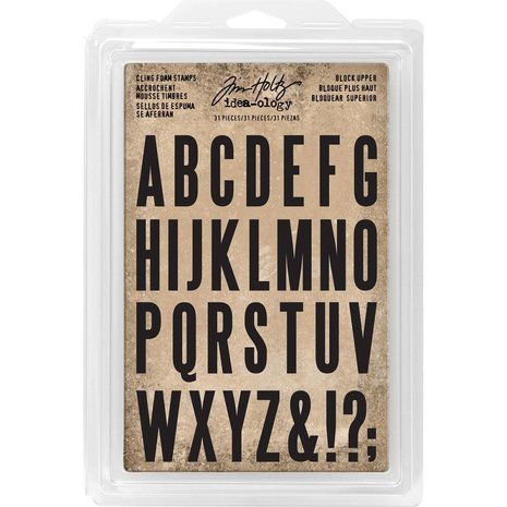 Idea-ology Block Uppercase Alpha 3,81 cm Cling Foam Stamps (TH93577)