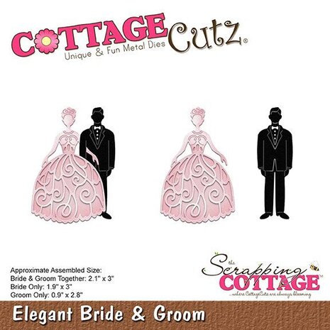 Scrapping Cottage CottageCutz Elegant Bride & Groom (CC-318)