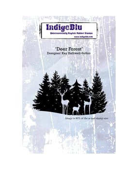 IndigoBlu Deer Forest A6 Rubber Stamp (IND0364) IndigoBlu Deer Forest A6 Rubber Stamp (IND0364)