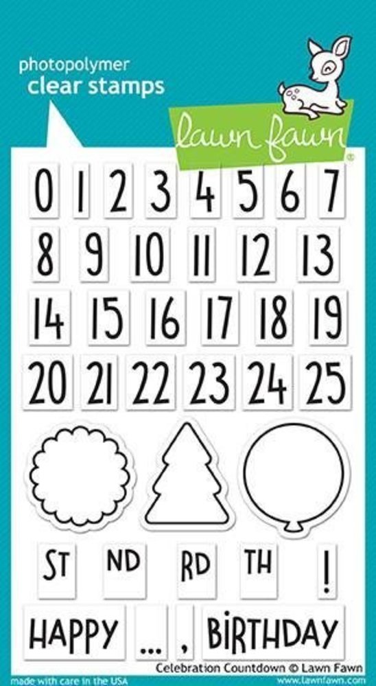Lawn Fawn Celebration Countdown Clear Stamps (LF1476) Lawn Fawn Celebration Countdown Clear Stamps (LF1476)