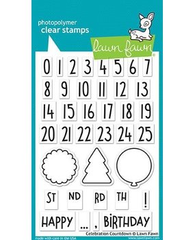 Lawn Fawn Celebration Countdown Clear Stamps (LF1476) Lawn Fawn Celebration Countdown Clear Stamps (LF1476)