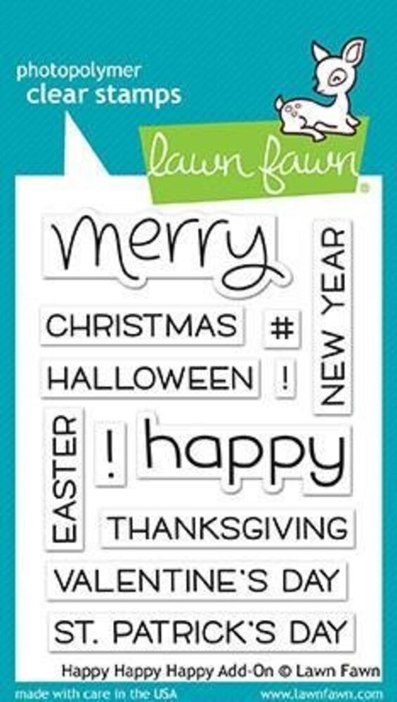 Lawn Fawn Happy Happy Happy Add-On Clear Stamps (LF1478)