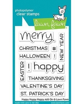 Lawn Fawn Happy Happy Happy Add-On Clear Stamps (LF1478) Lawn Fawn Happy Happy Happy Add-On Clear Stamps (LF1478)