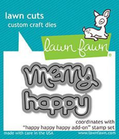 Lawn Fawn Happy Happy Happy Add-on Dies (LF1479) Lawn Fawn Happy Happy Happy Add-on Dies (LF1479)