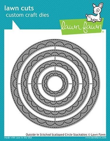 Lawn Fawn Outside In Stiched Scalloped Circle Stackables Dies (LF1504)