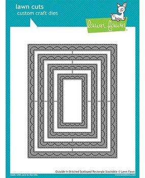 Lawn Fawn Outside In Stiched Scalloped Rectangle Stackables Dies (LF1505) Lawn Fawn Outside In Stiched Scalloped Rectangle Stackables Dies (LF1505)