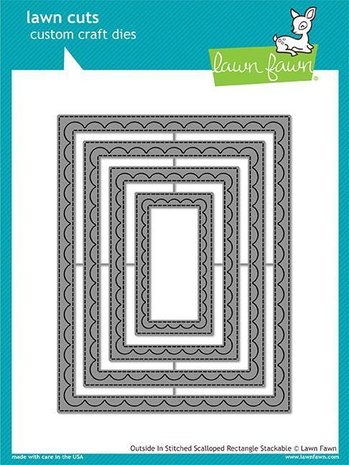 Lawn Fawn Outside In Stiched Scalloped Rectangle Stackables Dies (LF1505) Lawn Fawn Outside In Stiched Scalloped Rectangle Stackables Dies (LF1505)