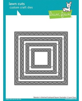 Lawn Fawn Outside In Stiched Scalloped Square Stackables Dies (LF1506) Lawn Fawn Outside In Stiched Scalloped Square Stackables Dies (LF1506)