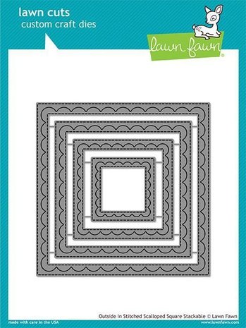 Lawn Fawn Outside In Stiched Scalloped Square Stackables Dies (LF1506) Lawn Fawn Outside In Stiched Scalloped Square Stackables Dies (LF1506)