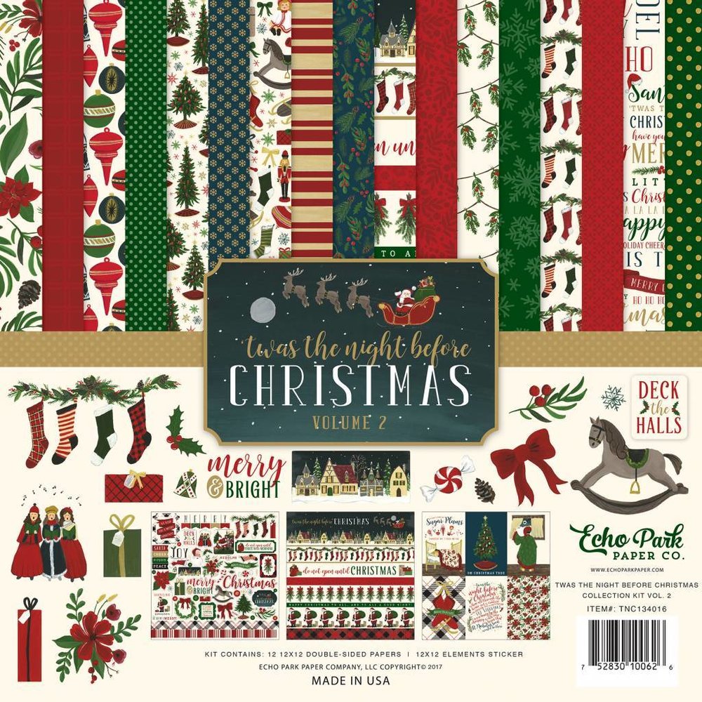 Echo Park 'Twas The Night Before Christmas 12x12 Inch Collection Kit Vol. 2 (TNC134016)