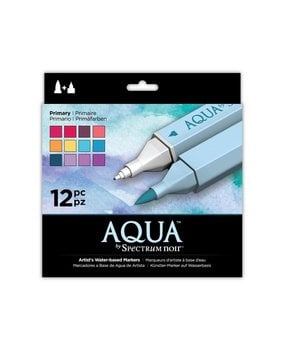 Spectrum Noir Aqua Markers Primary 12 Colors (SPECN-AQ12-PRI)
