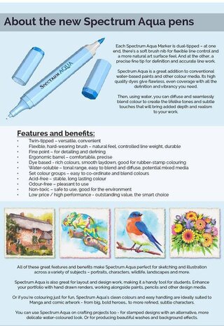 Spectrum Noir Aqua Markers Primary 12 Colors (SPECN-AQ12-PRI)